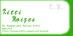 kitti moizes business card
